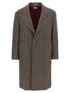Brunello Cucinelli Cashmere And Silk Single Breasted Coat In Gray