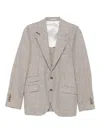 Brunello Cucinelli Single-breasted Check Blazer Clothing In Multi