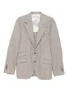 Brunello Cucinelli Single-breasted Check Blazer Clothing In Brown