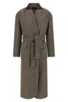 Brunello Cucinelli Single-breasted Coat Coats And Trench Coats Brown In Brown