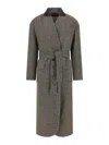 Brunello Cucinelli Single-breasted Coat In Brown
