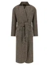 Brunello Cucinelli Single-breasted Coat Coats And Trench Coats Brown In Brown