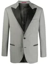 Brunello Cucinelli Single-breasted Fitted Blazer In Gray
