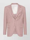 Brunello Cucinelli Single-breasted Houndstooth Jacket With Notch Lapel