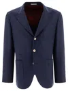 Brunello Cucinelli Wool-cashmere Blend Blazer In Blu Colorato