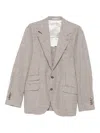 Brunello Cucinelli Single-breasted Check Blazer Clothing In Gray