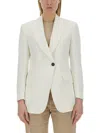 Brunello Cucinelli Ribbed Single-breasted Blazer In Multicolour
