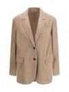 Brunello Cucinelli Single Breasted Jacket In Neutral