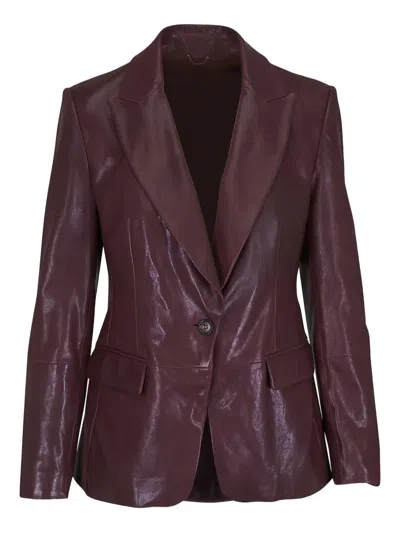 Brunello Cucinelli Single-breasted Jacket In Purple