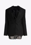 Brunello Cucinelli Single-breasted Layered Blazer In Black