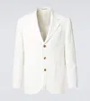 Brunello Cucinelli Single-breasted Linen Blazer In White