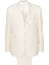 Brunello Cucinelli Single-breasted Linen-blend Suit In Neutrals