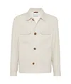 Brunello Cucinelli Single-breasted Shirt Jacket In White