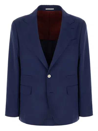 BRUNELLO CUCINELLI SINGLE-BREASTED SILK JACKET