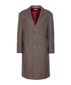 Brunello Cucinelli Chevron Motif Coat Logo Buttons