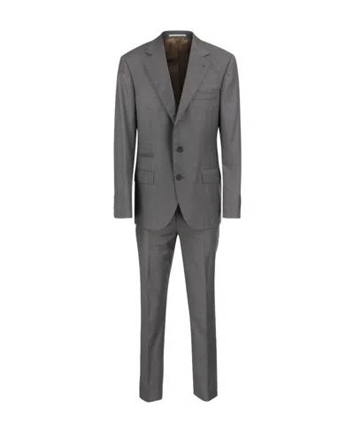 Brunello Cucinelli Single-breasted Suit In Gray
