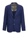 Brunello Cucinelli Single-breasted Tailored Blazer In Blue