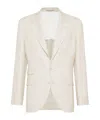 Brunello Cucinelli Single-breasted Tailored Blazer In Neutral