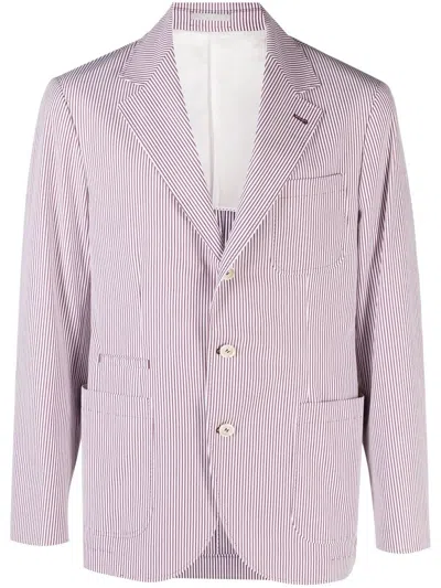 Brunello Cucinelli Single-breasted Tailored Blazer In Weiss