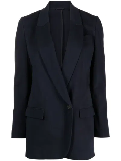Brunello Cucinelli Single-breasted Tailored Jacket In Blue