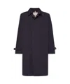 Brunello Cucinelli Water-resistant Microfiber Trench Coat In Navy Blue
