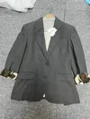 Brunello Cucinelli Single-breasted Twill Blazer In Black