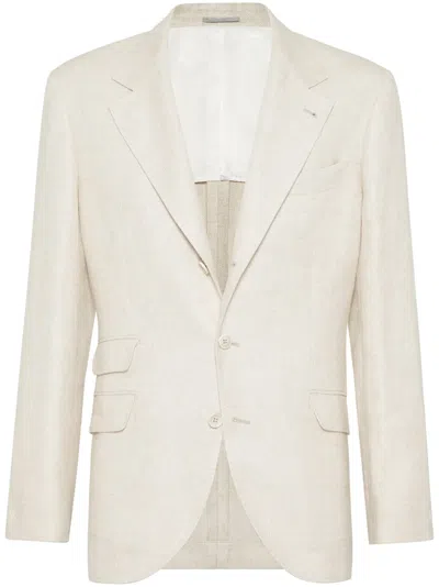 Brunello Cucinelli Light Pink Single-breasted Blazer In Neutral