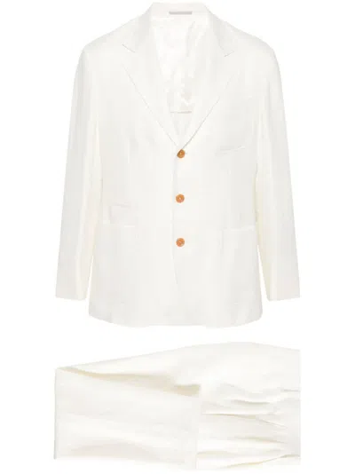 Brunello Cucinelli Single-breasted Suit In Neutrals