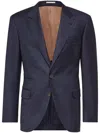 Brunello Cucinelli Single-breasted Virgin-wool Blazer In Blue