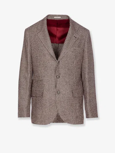 BRUNELLO CUCINELLI SINGLE-BREASTED WOOL AND ALPACA BLAZER