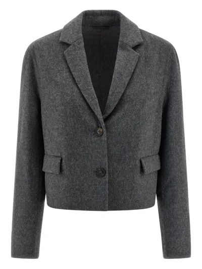 BRUNELLO CUCINELLI SINGLE-BREASTED WOOL BLAZER