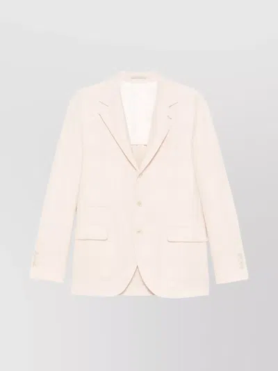 BRUNELLO CUCINELLI SINGLE-BREASTED WOOL BLEND JACKET