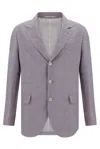 Brunello Cucinelli Single-breasted Blazer In Grey