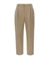 Brunello Cucinelli Single-pleat Straight-leg Trousers In Brown