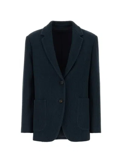 Brunello Cucinelli Single-breasted Blazer In Blue