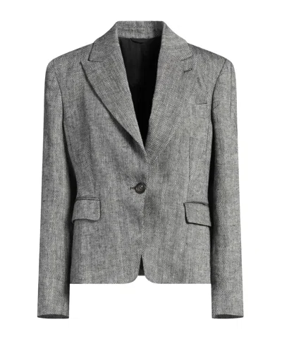 Brunello Cucinelli Single-breasted Blazer In Gray