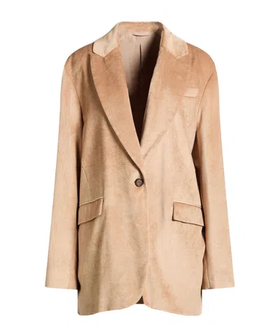 Brunello Cucinelli Single-breasted Blazer In Neutral