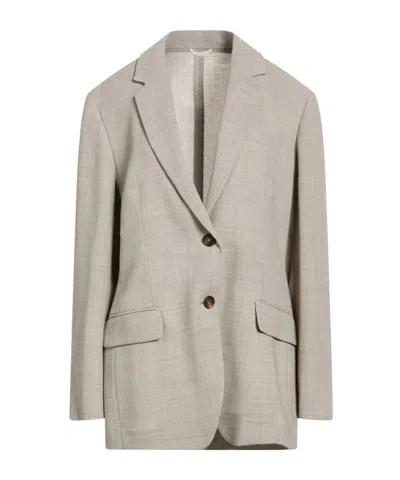 Brunello Cucinelli Single-breasted Blazer In Nude