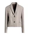 Brunello Cucinelli Single-breasted Blazer In Gray