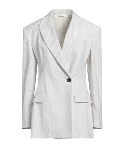 Brunello Cucinelli Single-breasted Blazer In White