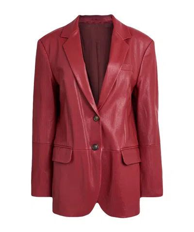 Brunello Cucinelli Single-breasted Blazer In Red
