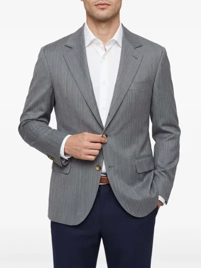 Brunello Cucinelli Single-breasted Tailored Blazer In Multi