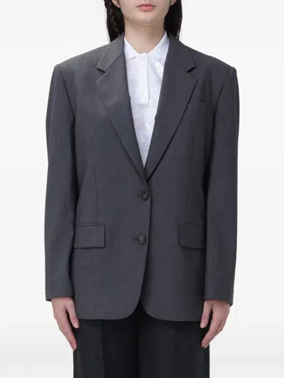 Brunello Cucinelli Single-breasted Wool Blazer In Gray