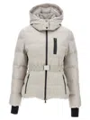Brunello Cucinelli Belted Waist Hooded Quilted Down Jacket In Gray