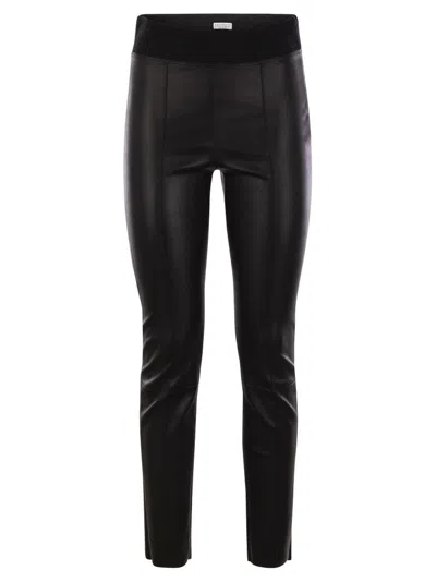 Brunello Cucinelli Skinny Fit Elasticated Waist Trousers In Black