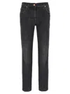 Brunello Cucinelli Black Stretch Denim Skinny Jeans In Gray