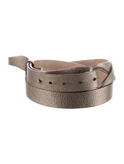 Pre-owned Brunello Cucinelli Skinny Leather Belt