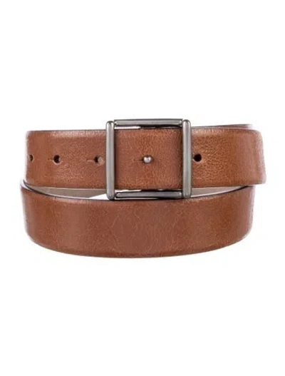 Pre-owned Brunello Cucinelli Skinny Leather Belt In Brown