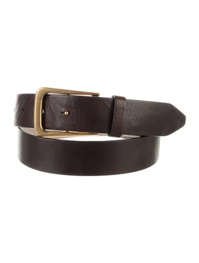 Pre-owned Brunello Cucinelli Skinny Leather Belt In Brown