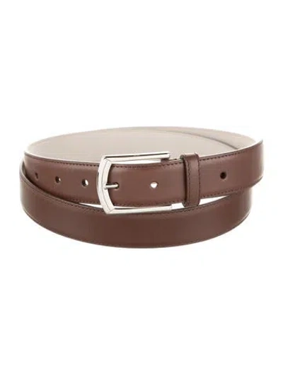 Pre-owned Brunello Cucinelli Skinny Leather Belt In Brown